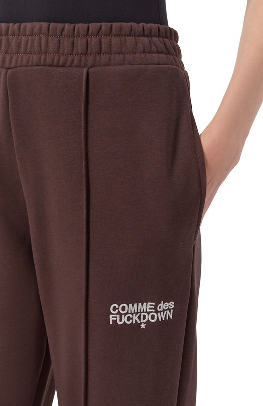 Хлопковые брюки Comme des Fuckdown CFABW01374 Коричневый  CFABW01374 Фото 5