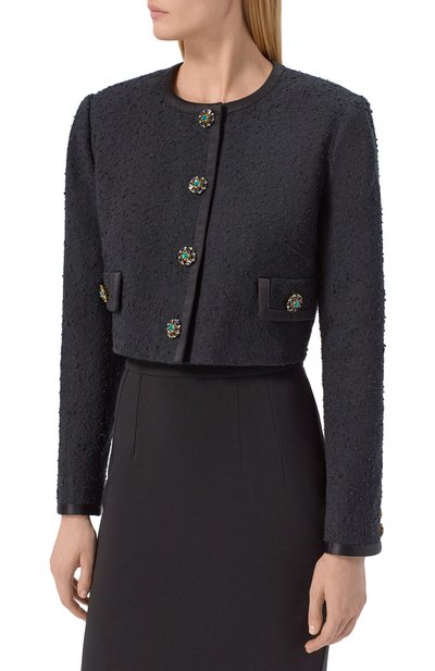 Жакет из хлопка и шелка DOLCE & GABBANA, арт. F27IHZ/HUMWJ, фото 3
