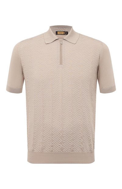 Мужская поло из шелка и хлопка ZILLI, арт. MBZ-PZ052-GE0M1/MC01