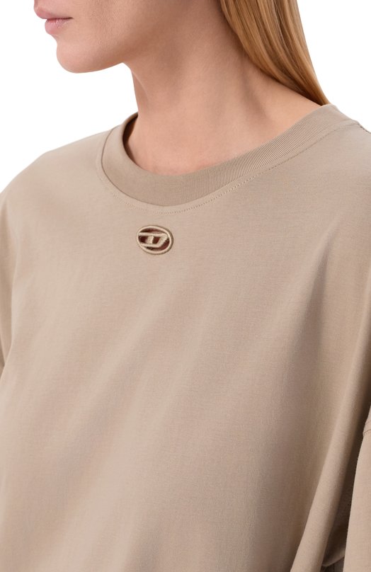 Хлопковое платье Diesel A19232/0NIAX Бежевый  A19232/0NIAX Фото 4