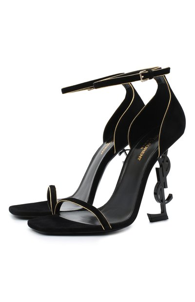 Замшевые босоножки opyum SAINT LAURENT, арт. 632437/C20VV, фото 1