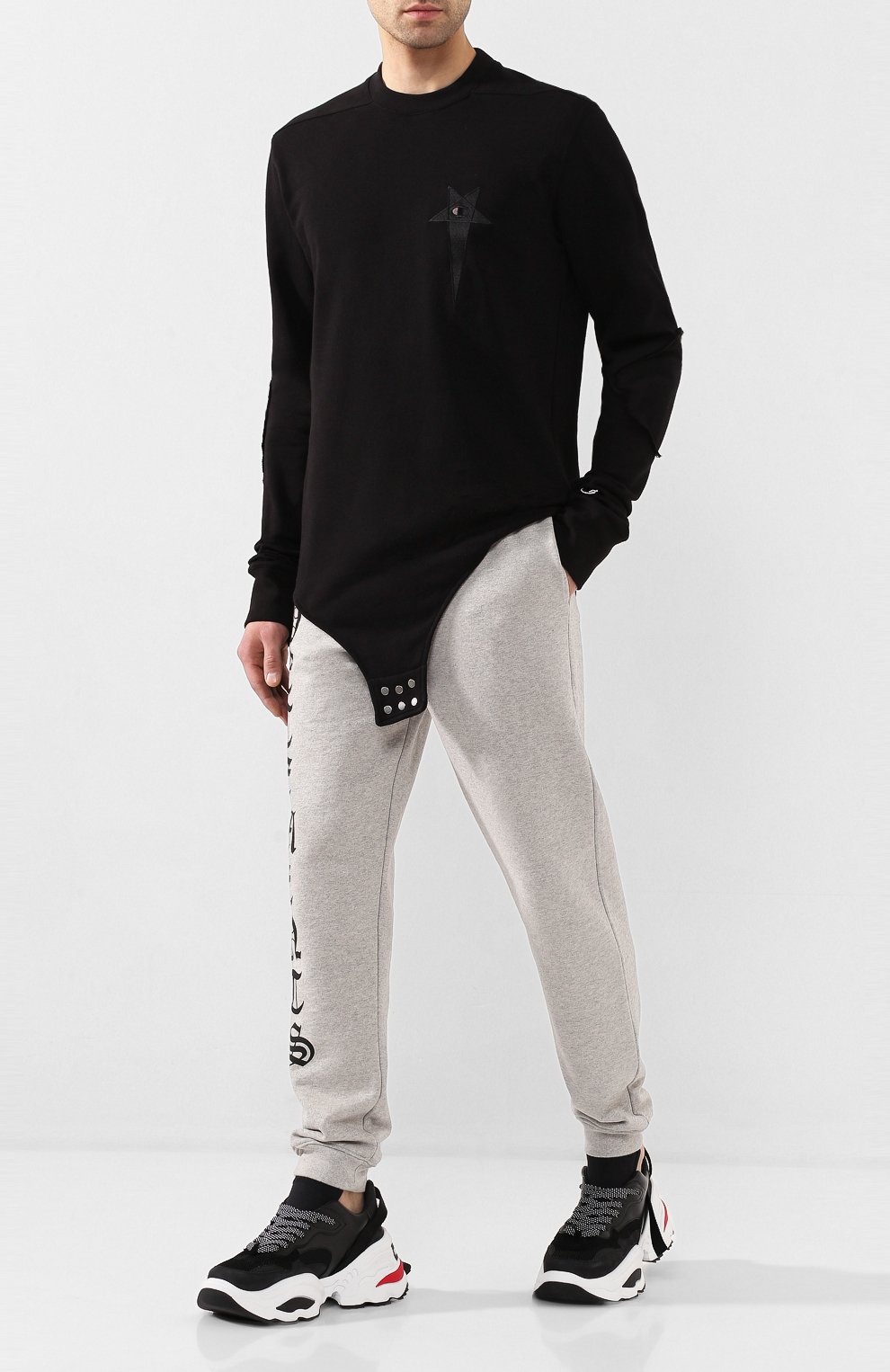 Хлопковый лонгслив rick owens x champion RICK OWENS, арт. CM20S0008/215089, фото 2