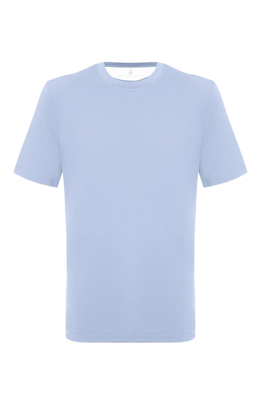 Хлопковая футболка Brunello Cucinelli M0B131308 Голубой M0B131308