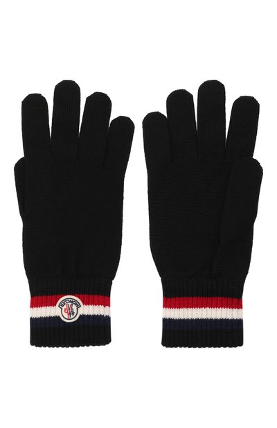 Шерстяные перчатки MONCLER черного цвета по цене 14950 руб., арт. G2-091-3A000-04-A9575, фото 3 Шерстяные перчатки MONCLER, арт. G2-091-3A000-04-A9575, фото 3