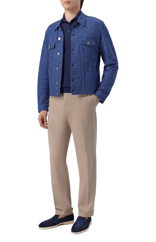 Куртка изо льна и хлопка Jacob Cohen JUM_H0076 082 M4558 RW Синий  JUM_H0076 082 M4558 RW Фото 2