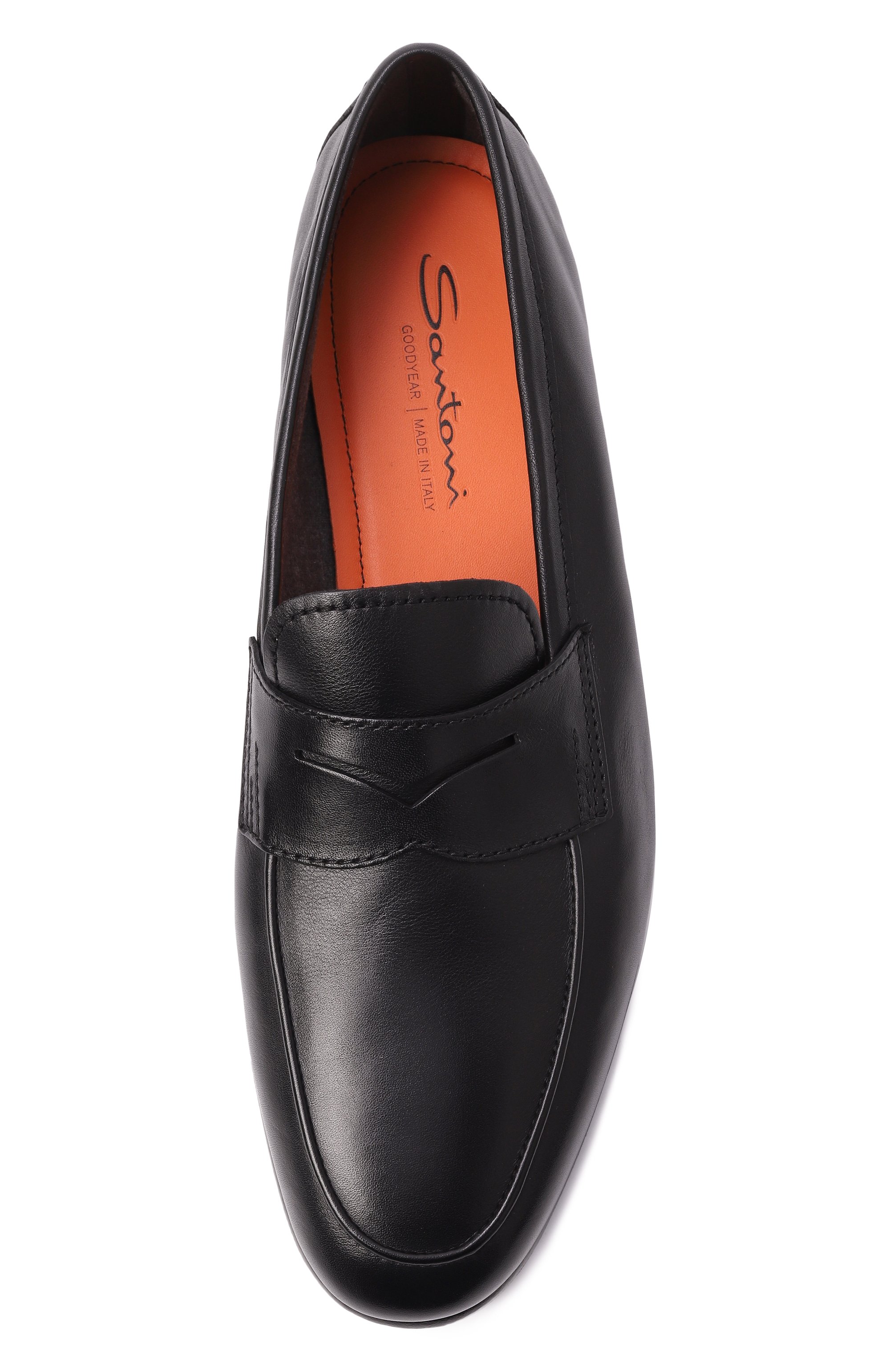 Кожаные пенни-лоферы carlo SANTONI черного цвета по цене 110000 руб., арт. MCNG18837SI9KMEM, фото 6 Кожаные пенни-лоферы carlo SANTONI, арт. MCNG18837SI9KMEM, фото 6