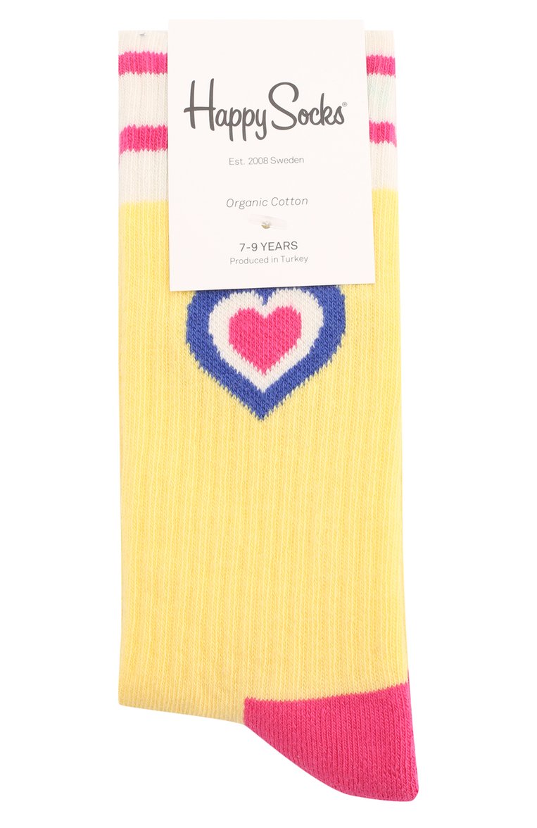 Детские носки HAPPY SOCKS разноцветного цвета, арт. KHEA14 | Фото 1 (Материал: Хлопок, Текстиль; Кросс-КТ: Носки; Материал сплава: Проставлено; Нос: Не проставлено)