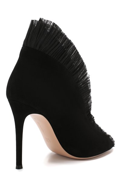 Замшевые ботильоны vamp GIANVITO ROSSI, арт. G50694.15RIC.C0GNENE, фото 4