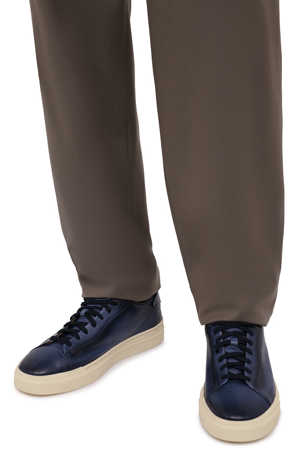 Кожаные кеды SANTONI, арт. MBGT21651LAREFG0U47, фото 3