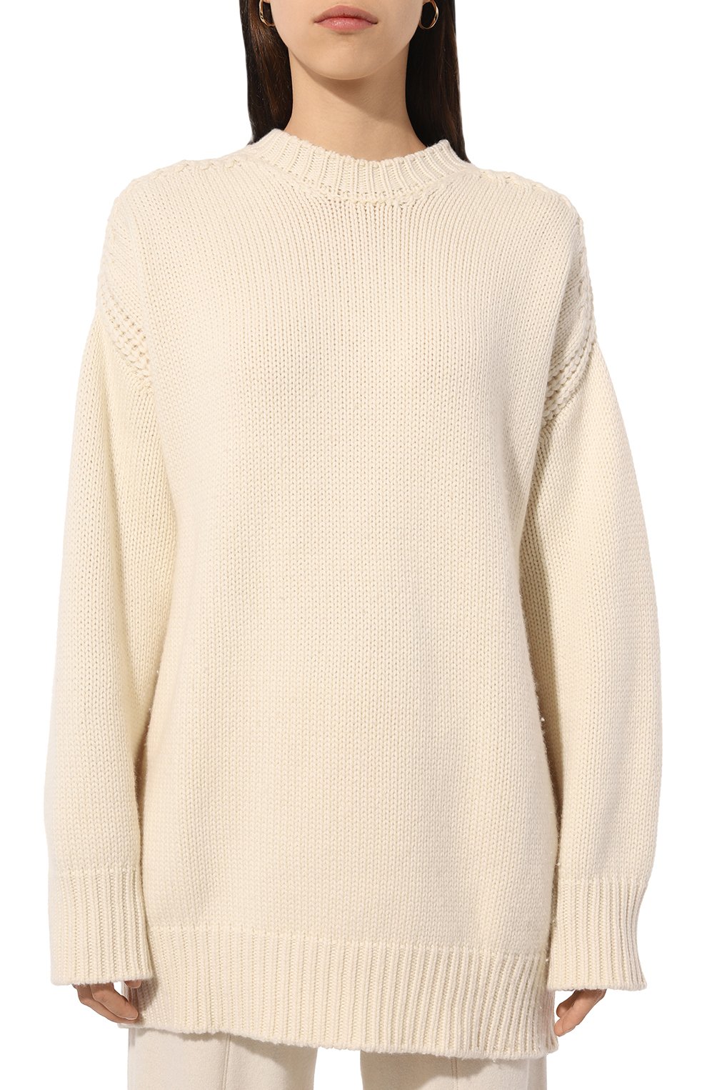 Кашемировый свитер SASUPHI кремового цвета по цене 227000 руб., арт. W24602/WS, фото 3 Кашемировый свитер SASUPHI, арт. W24602/WS, фото 3