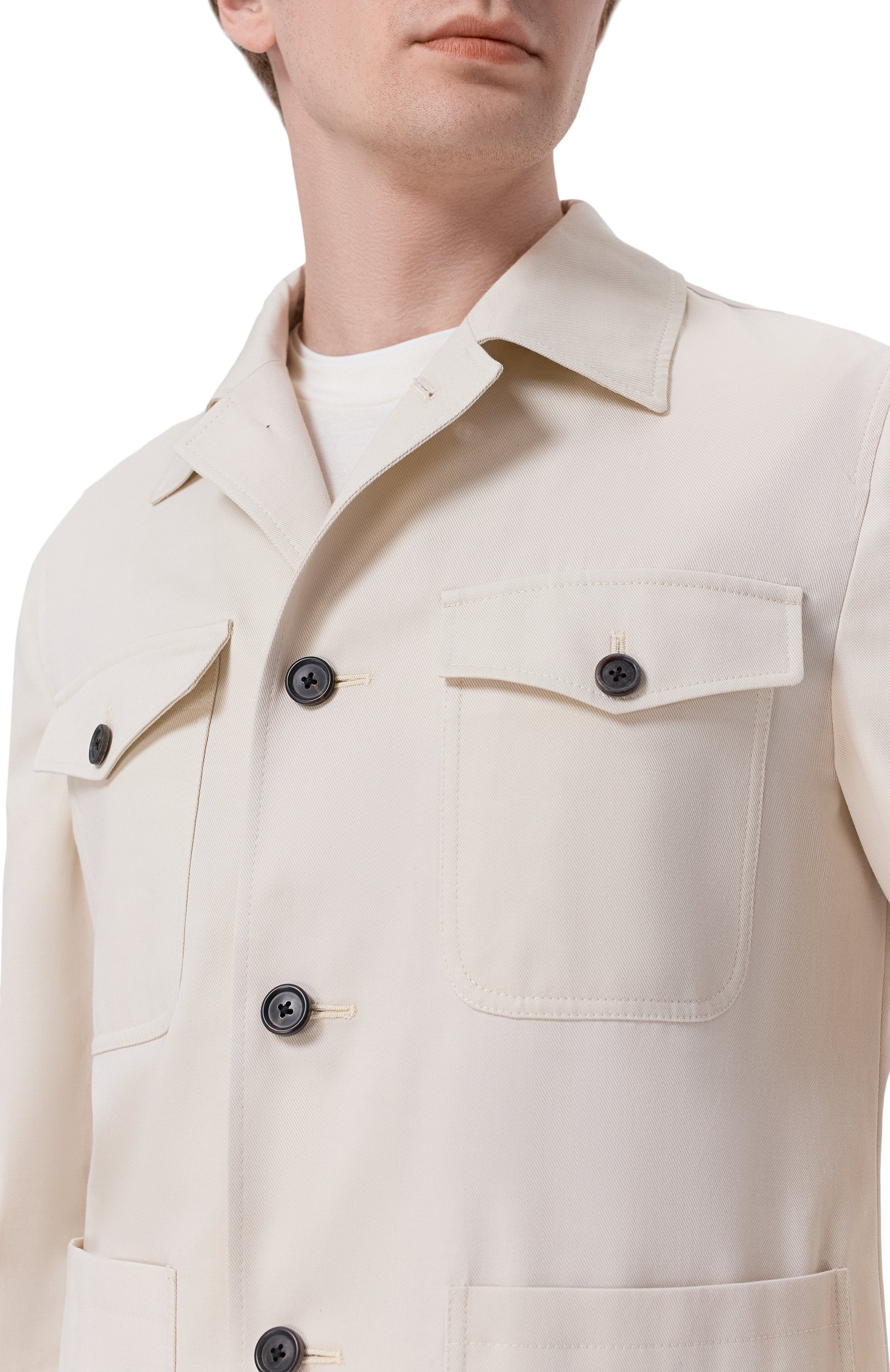 Хлопковый пиджак CORNELIANI кремового цвета по цене 129500 руб., арт. 27XL53/2714200, фото 5 Хлопковый пиджак CORNELIANI, арт. 27XL53/2714200, фото 5