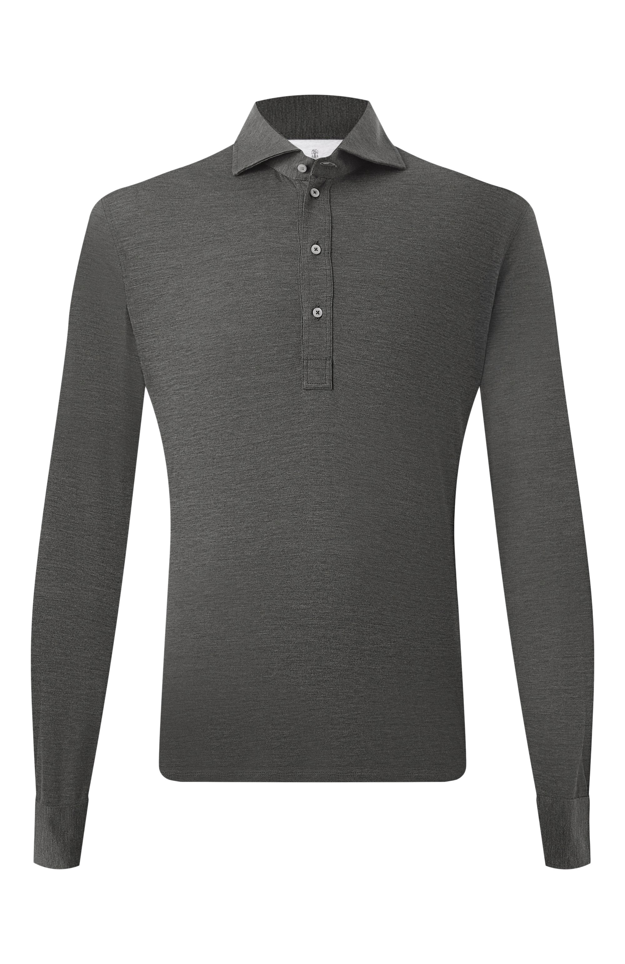 Поло из шелка и хлопка BRUNELLO CUCINELLI, арт. MH8363914, фото 1