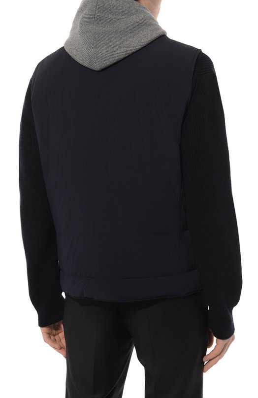 Пуховый жилет Brunello Cucinelli MM4037346G Синий  MM4037346G Фото 4