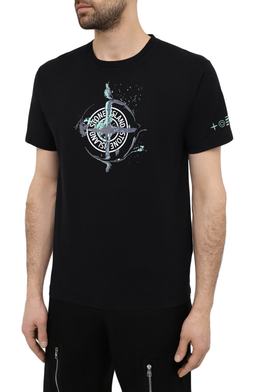 Хлопковая футболка STONE ISLAND, арт. 74152NS83, фото 3