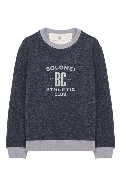 Свитшот из хлопк�а и льна BRUNELLO CUCINELLI, арт. BR831E502C