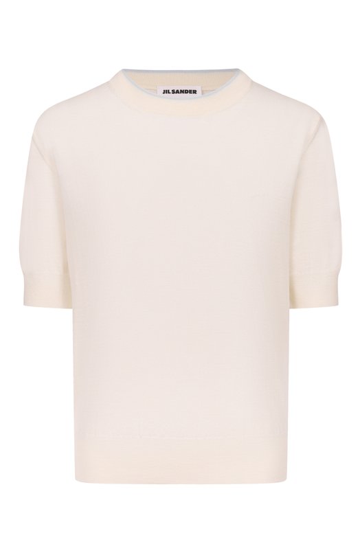 Шерстяной пуловер Jil Sander J02GC0146/J14832 Кремовый J02GC0146/J14832