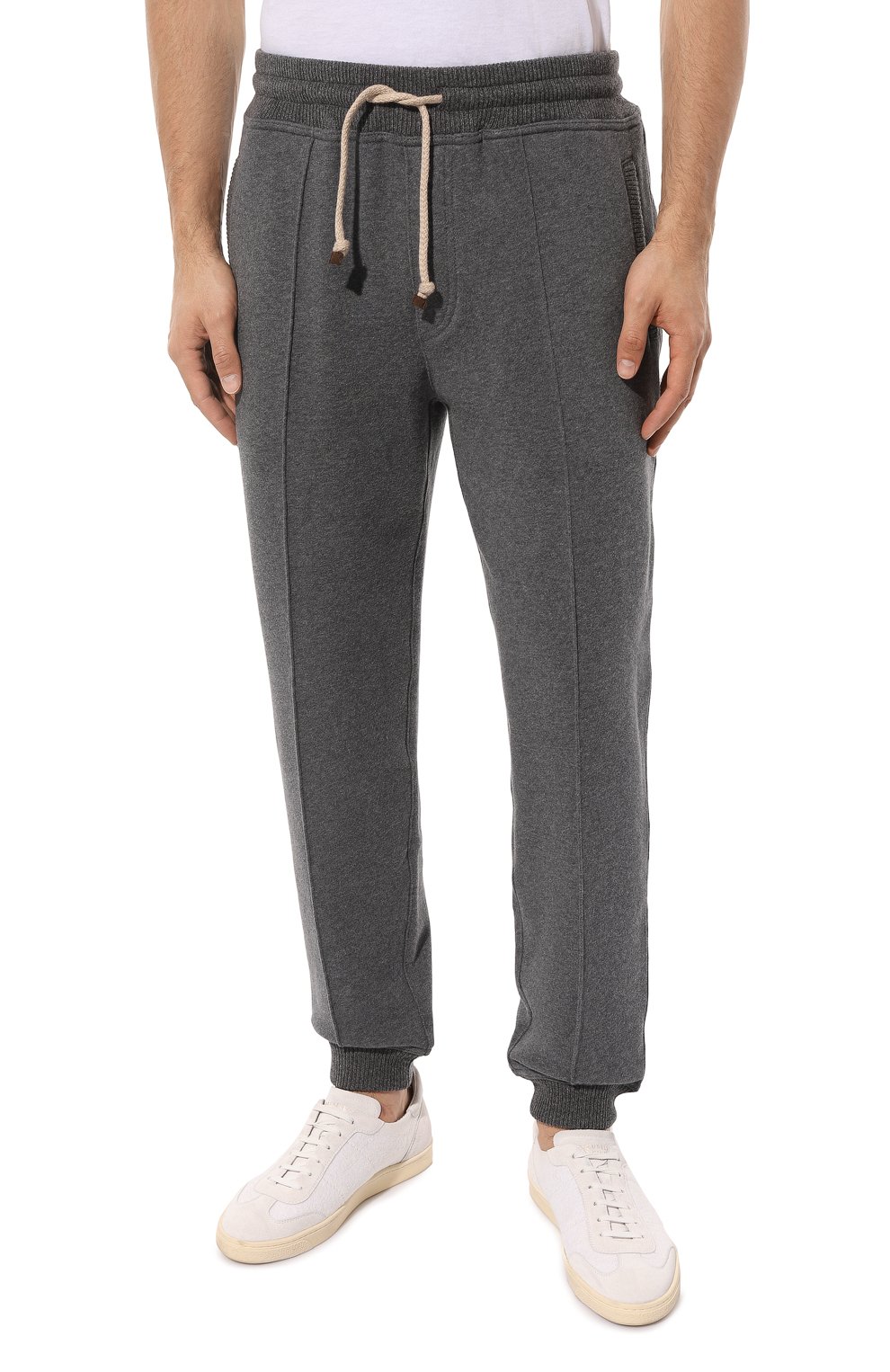 Хлопковые джоггеры BRUNELLO CUCINELLI, арт. MTU23B2210, фото 3