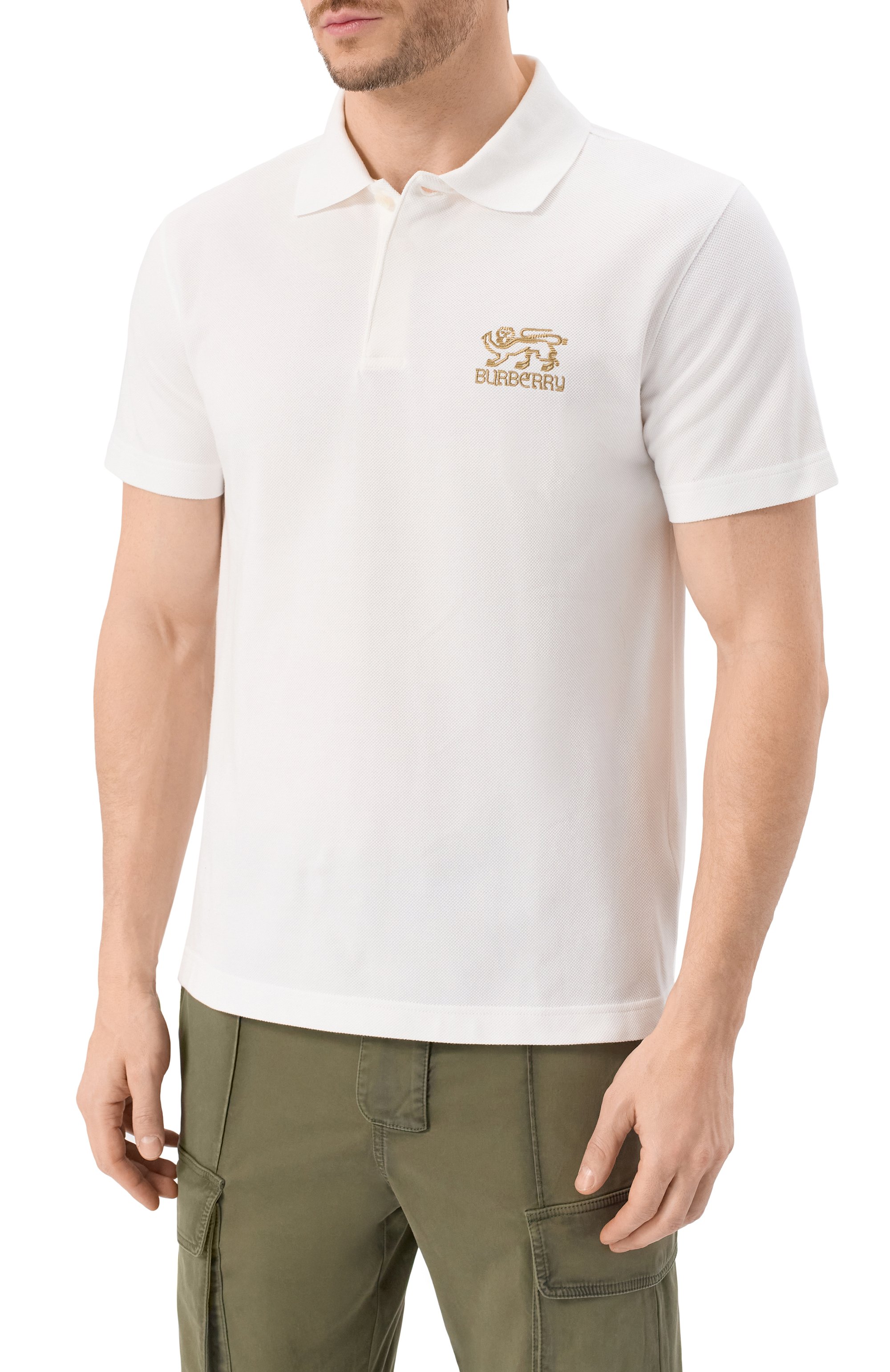 Хлопковое поло BURBERRY, арт. 8104858, фото 3