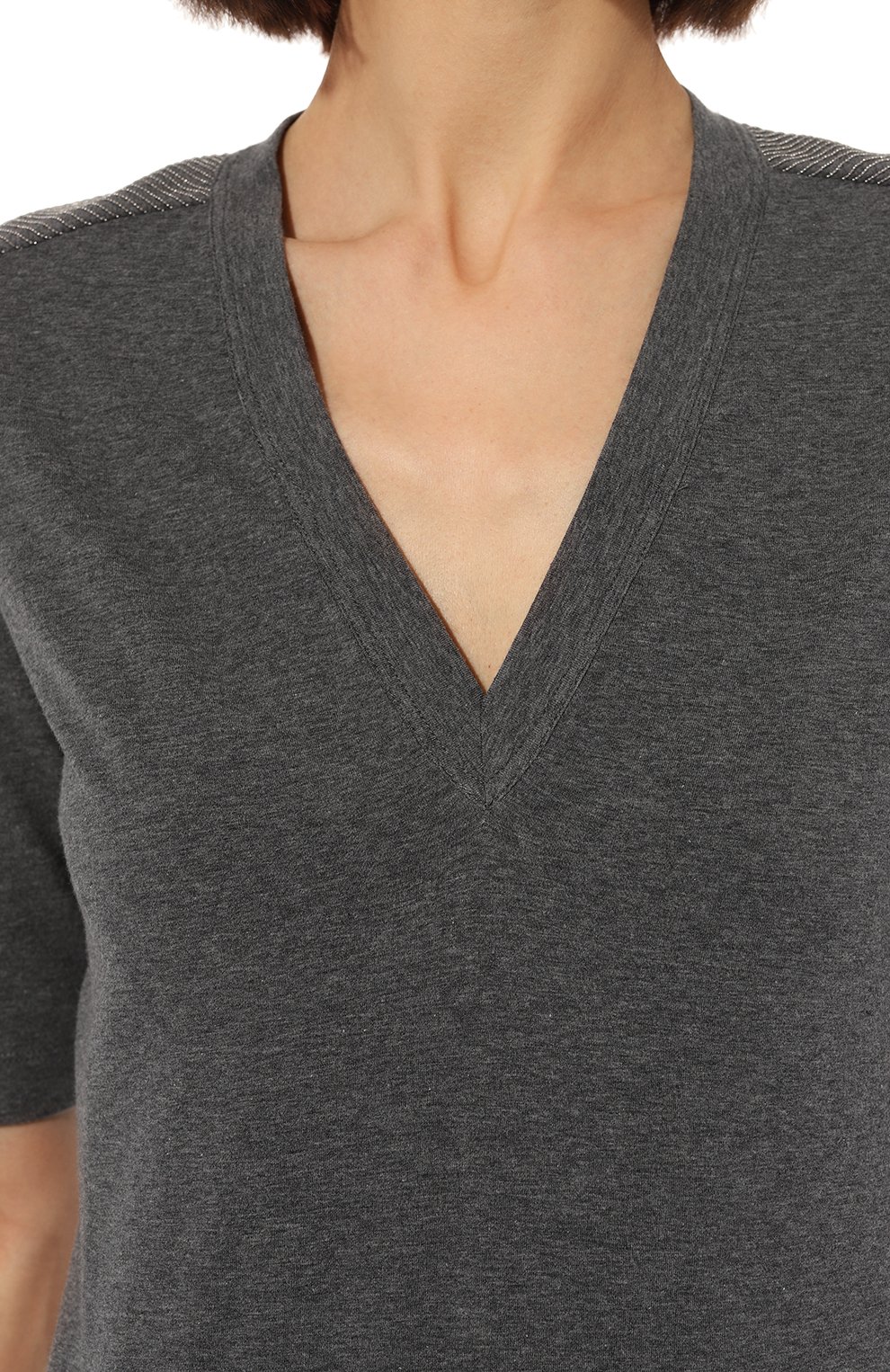 Хлопковая футболка BRUNELLO CUCINELLI, арт. M0T18B1026, фото 5