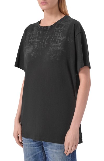 Хлопковая футболка MAISON MARGIELA темно-серого цвета по цене 69950 руб., арт. S51GC0555/S24607, фото 3 Хлопковая футболка MAISON MARGIELA, арт. S51GC0555/S24607, фото 3