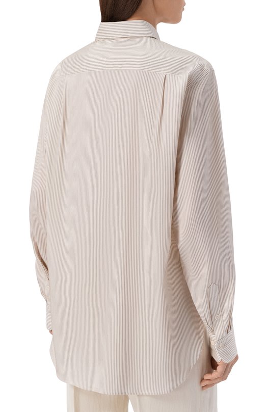 Шелковая рубашка Petar Petrov S26TB10 Кремовый  S26TB10 Фото 4