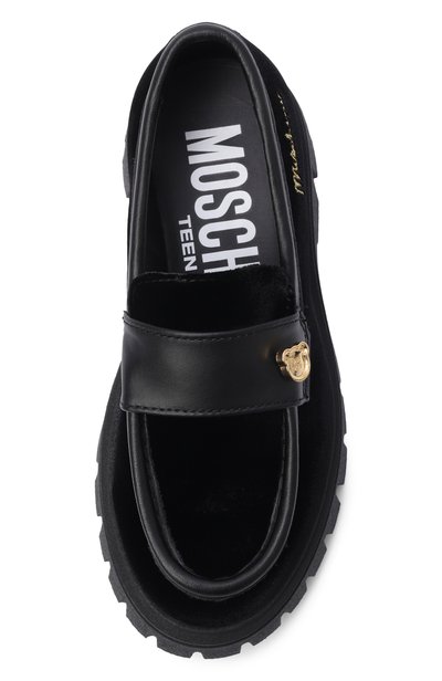 Лоферы MOSCHINO черного цвета по цене 26300 руб., арт. 84252/VAR1_002, фото 4 Лоферы MOSCHINO, арт. 84252/VAR1_002, фото 4