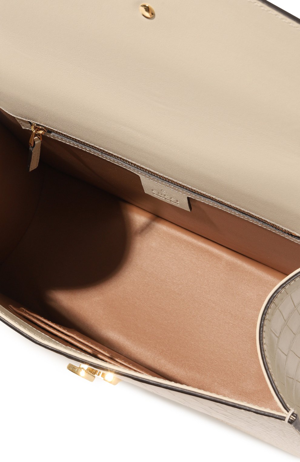 Сумка sylvie 1969 из кожи аллигатора GUCCI белого цвета по цене 2721600 руб., арт. 431665 EV40G, фото 5 Сумка sylvie 1969 из кожи аллигатора GUCCI, арт. 431665 EV40G, фото 5