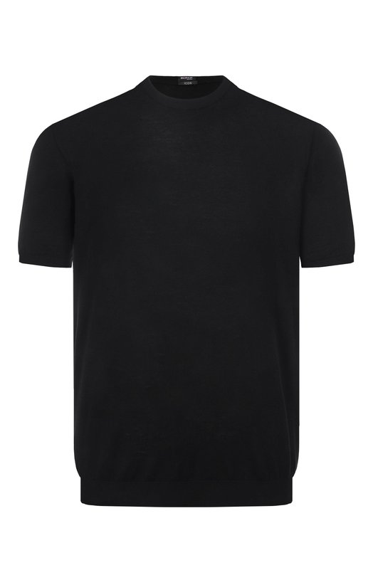 Хлопковый джемпер Kiton UMKXX37K5 Чёрный UMKXX37K5