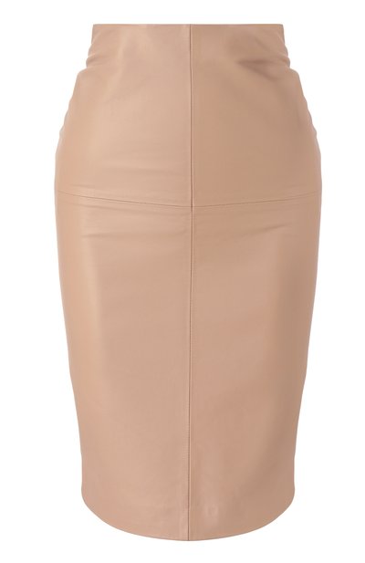 Женская кожаная юбка KITON, арт. D59272K0920F02