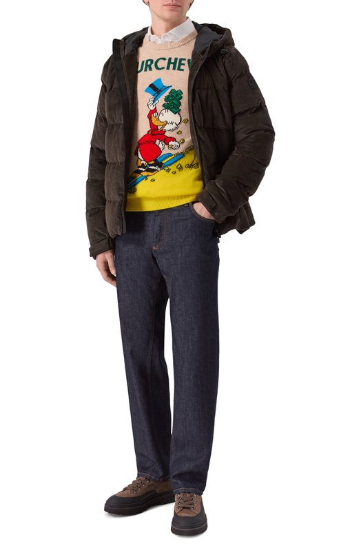 Джемпер из шерсти и вискозы MC2 Saint Barth HER0011-02930I/HER0N C Бежевый  HER0011-02930I/HER0N C Фото 2