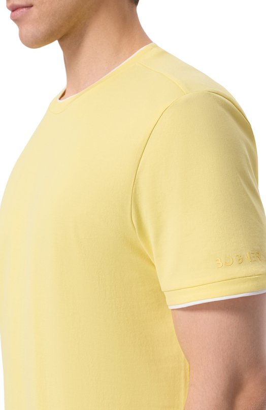 Хлопковая футболка Bogner 58526604 Жёлтый  58526604 Фото 5