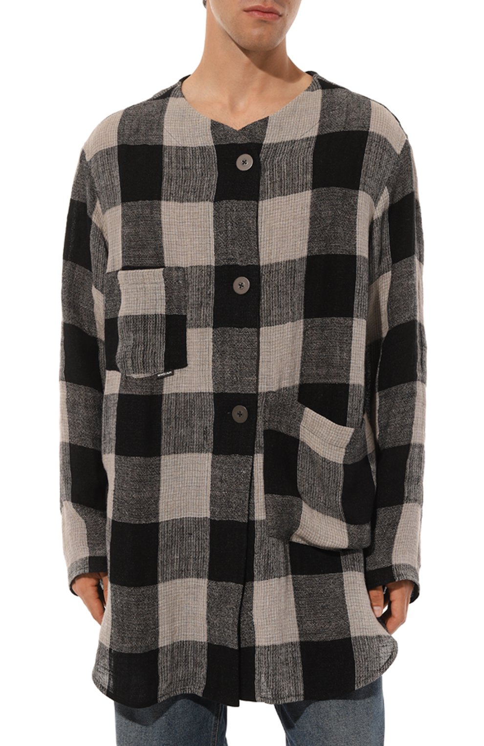 Льняная рубашка WHO_AM, арт. MC1-P229-BLK, фото 3