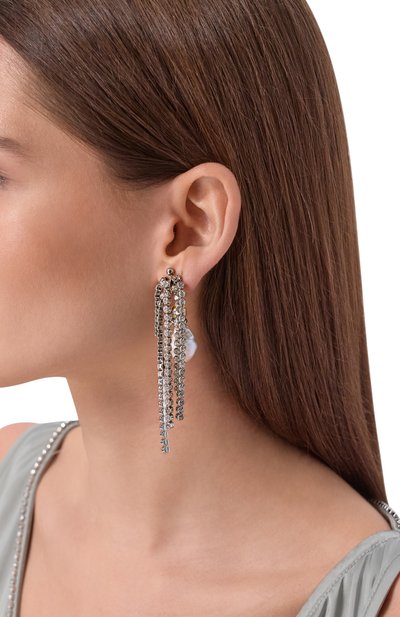 Серьги DRIES VAN NOTEN серебряного цвета по цене 59850 руб., арт. 018255/0054, фото 2 Серьги DRIES VAN NOTEN, арт. 018255/0054, фото 2