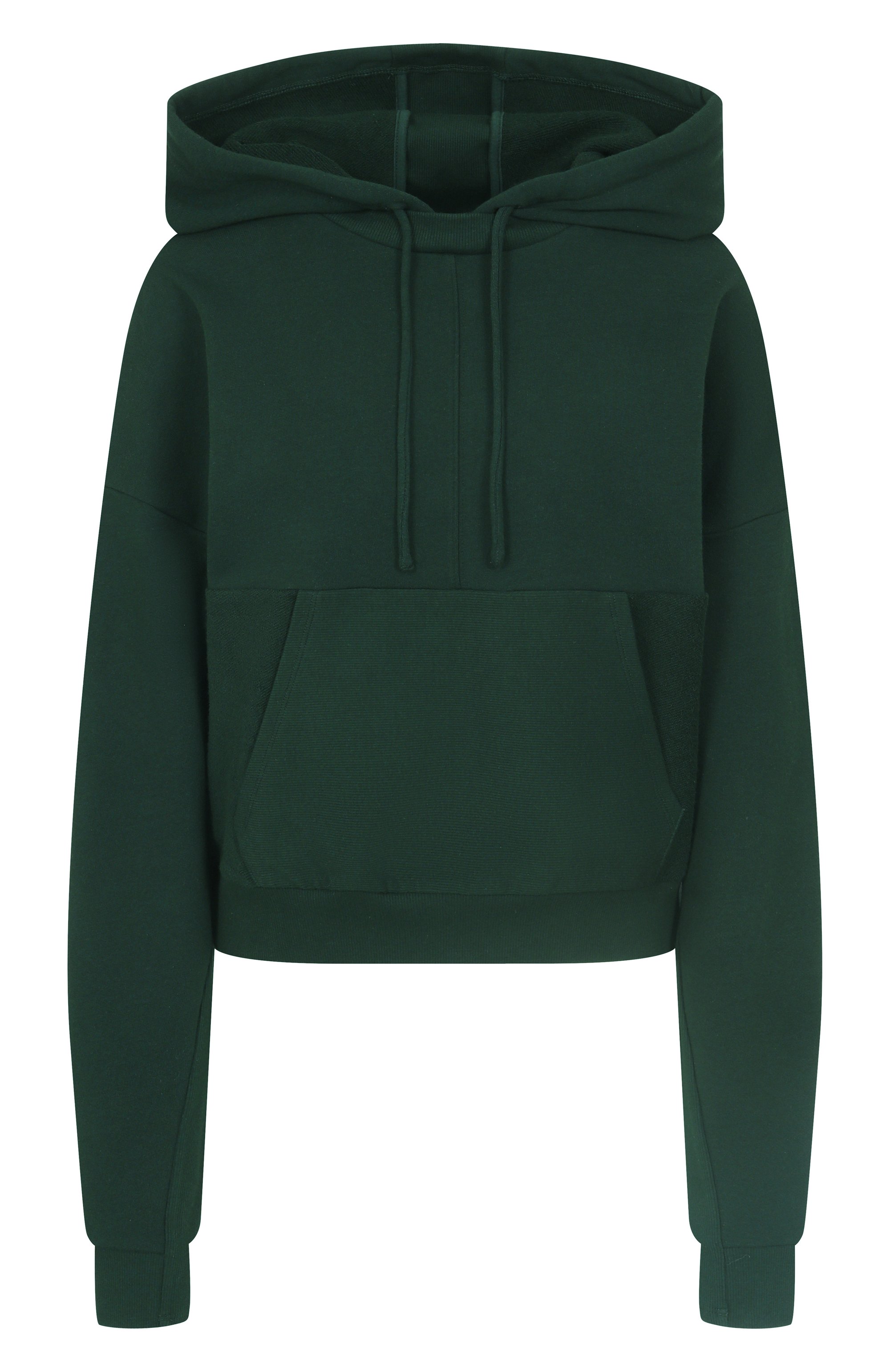 Хлопковое худи ALO YOGA темно-зеленого цвета по цене 22350 руб., арт. W3429R, фото 1 Хлопковое худи ALO YOGA, арт. W3429R, фото 1