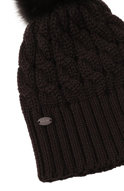 Шерстяная шапка mona с отделкой из соболя BLACK SABLE, арт. BS-24016, фото 4