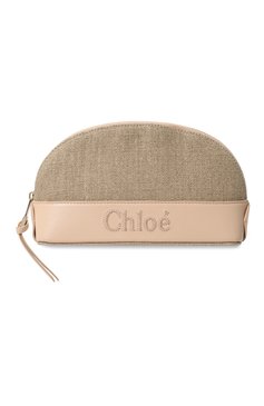 Женская текстильная косметичка chloe sense CHLOÉ бежевого цвета, арт. CHC23SP870J90 | Фото 1 (Материал: Текстиль; Материал сплава: Проставлено; Нос: Не проставлено)