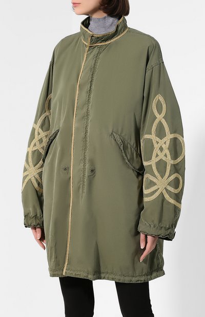 Хлопковая парка R13 хаки цвета по цене 95200 руб., арт. R13W7489-REF, фото 3 Хлопковая парка R13, арт. R13W7489-REF, фото 3
