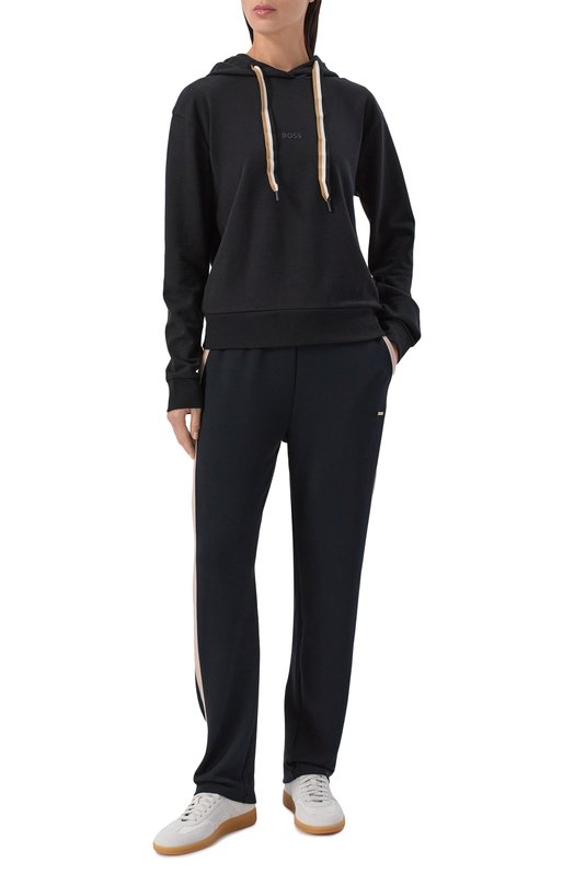 Худи из хлопка и лиоцелла BOSS 50524760 Чёрный  50524760 Фото 2
