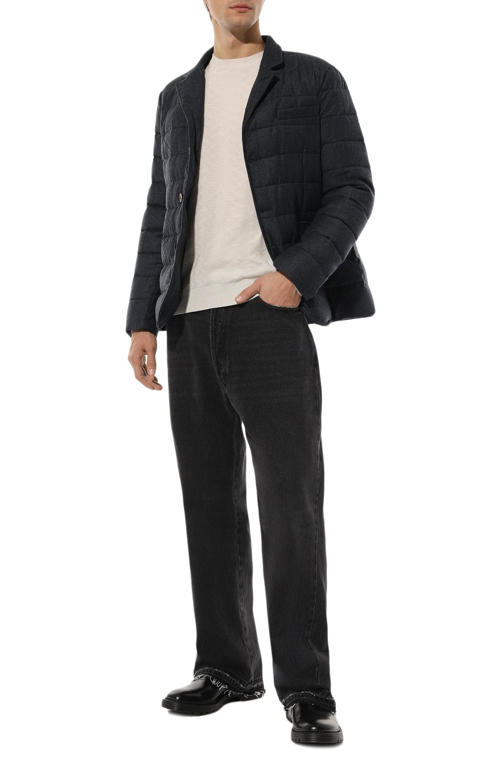 Пуховая куртка nomos-ff MOORER синего цвета по цене 205500 руб., арт. S0M0-FF_SET, фото 2 Пуховая куртка nomos-ff MOORER, арт. S0M0-FF_SET, фото 2