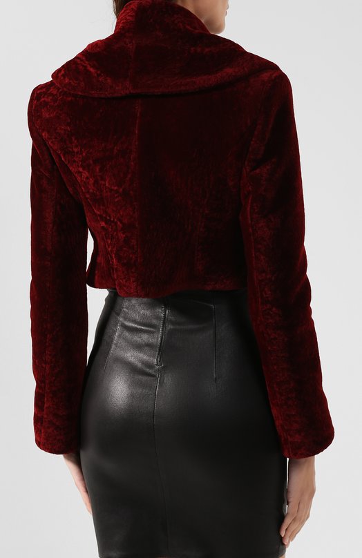Укороченная дубленка Jitrois Бордовый, фото 4