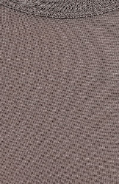 Футболка из вискозы и шелка RICK OWENS серого цвета по цене 25650 руб., арт. RP21S3235/JS, фото 5 Футболка из вискозы и шелка RICK OWENS, арт. RP21S3235/JS, фото 5