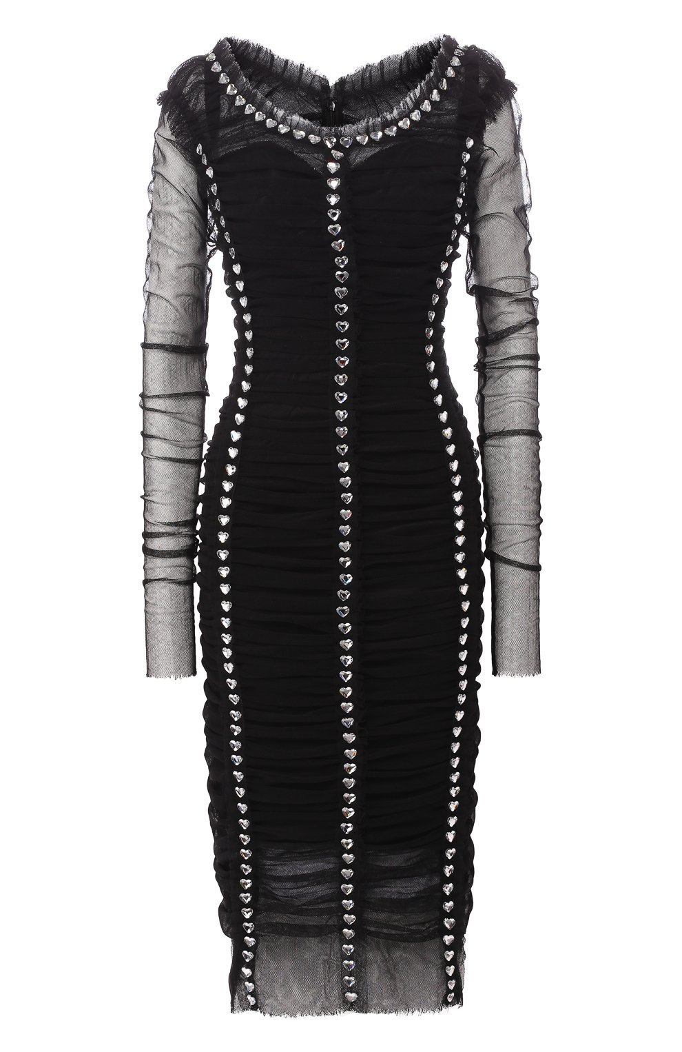 Платье-миди с декоративной отделкой DOLCE & GABBANA, арт. F6C0AZ/FLEAA, фото 1