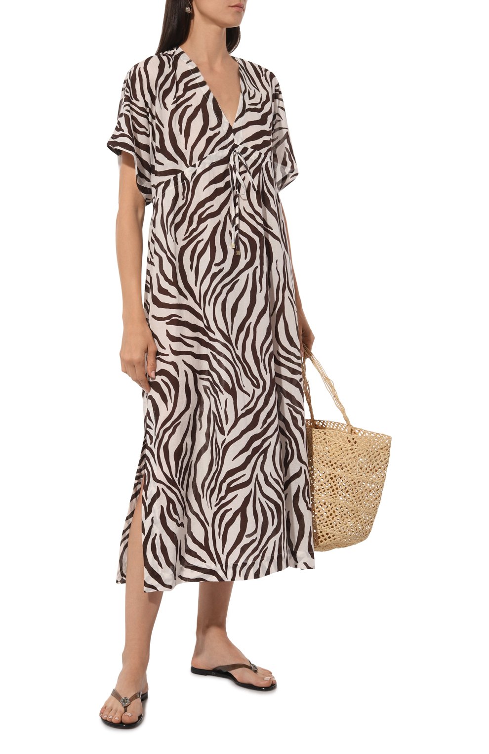 Хлопковая туника WEEKEND MAX MARA коричневого цвета по цене 44470 руб., арт. DOROTEA 241622105, фото 2 Хлопковая туника WEEKEND MAX MARA, арт. DOROTEA 241622105, фото 2