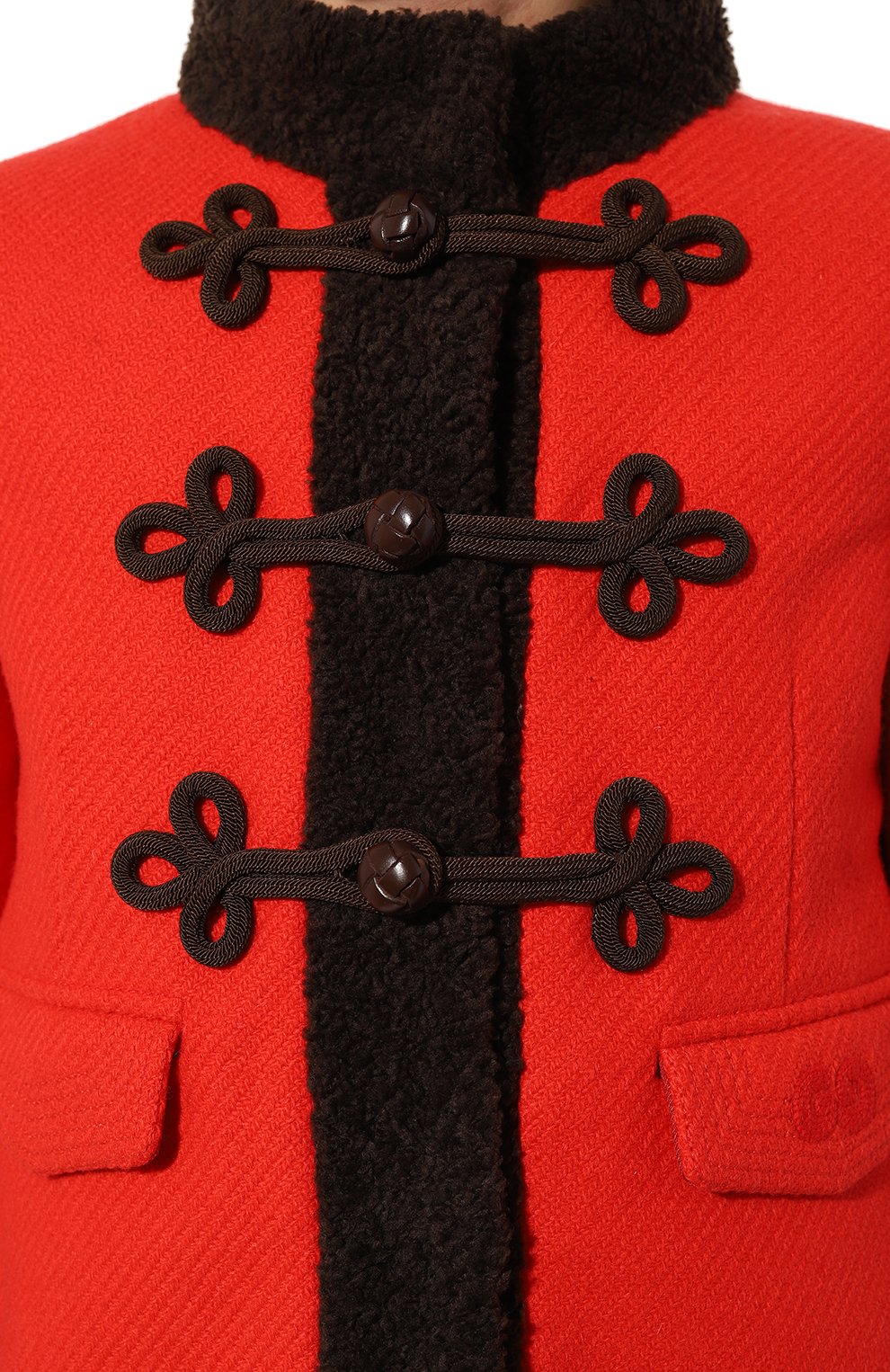Шерстяное полупальто GUCCI, арт. 633365 ZAFMB, фото 5