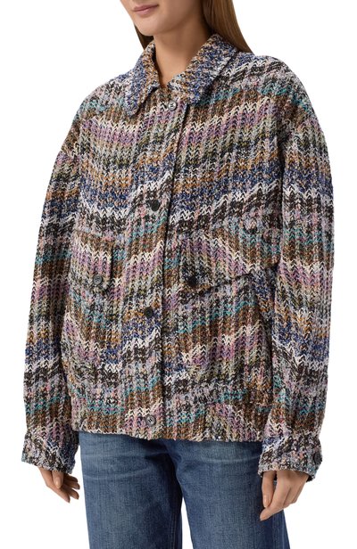 Твидовый бомбер MISSONI разноцветного цвета по цене 414500 руб., арт. DS26WC00/BC006C, фото 3 Твидовый бомбер MISSONI, арт. DS26WC00/BC006C, фото 3