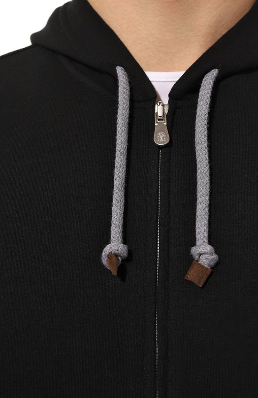 Хлопковая толстовка Brunello Cucinelli M0T359069G Чёрный  M0T359069G Фото 5