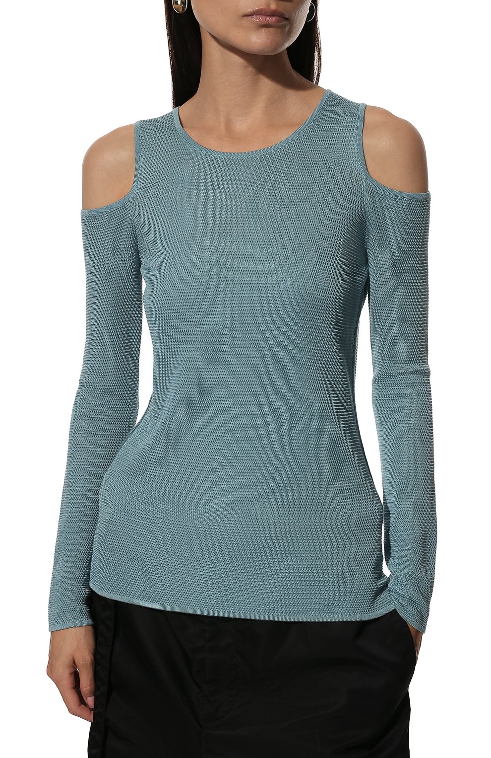 Ш елковый пуловер с разрезами на плечах TSE, арт. TWK216S18B, фото 3