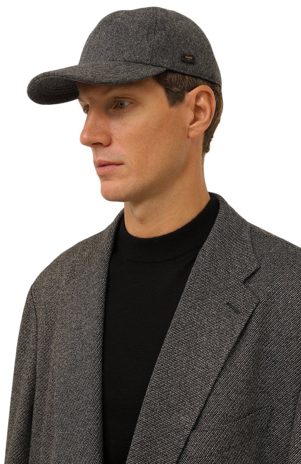 Шерстяная бейсболка MOORER серого цвета по цене 39950 руб., арт. R0BINS0N-GQ/M0UCL100001, фото 2 Шерстяная бейсболка MOORER, арт. R0BINS0N-GQ/M0UCL100001, фото 2