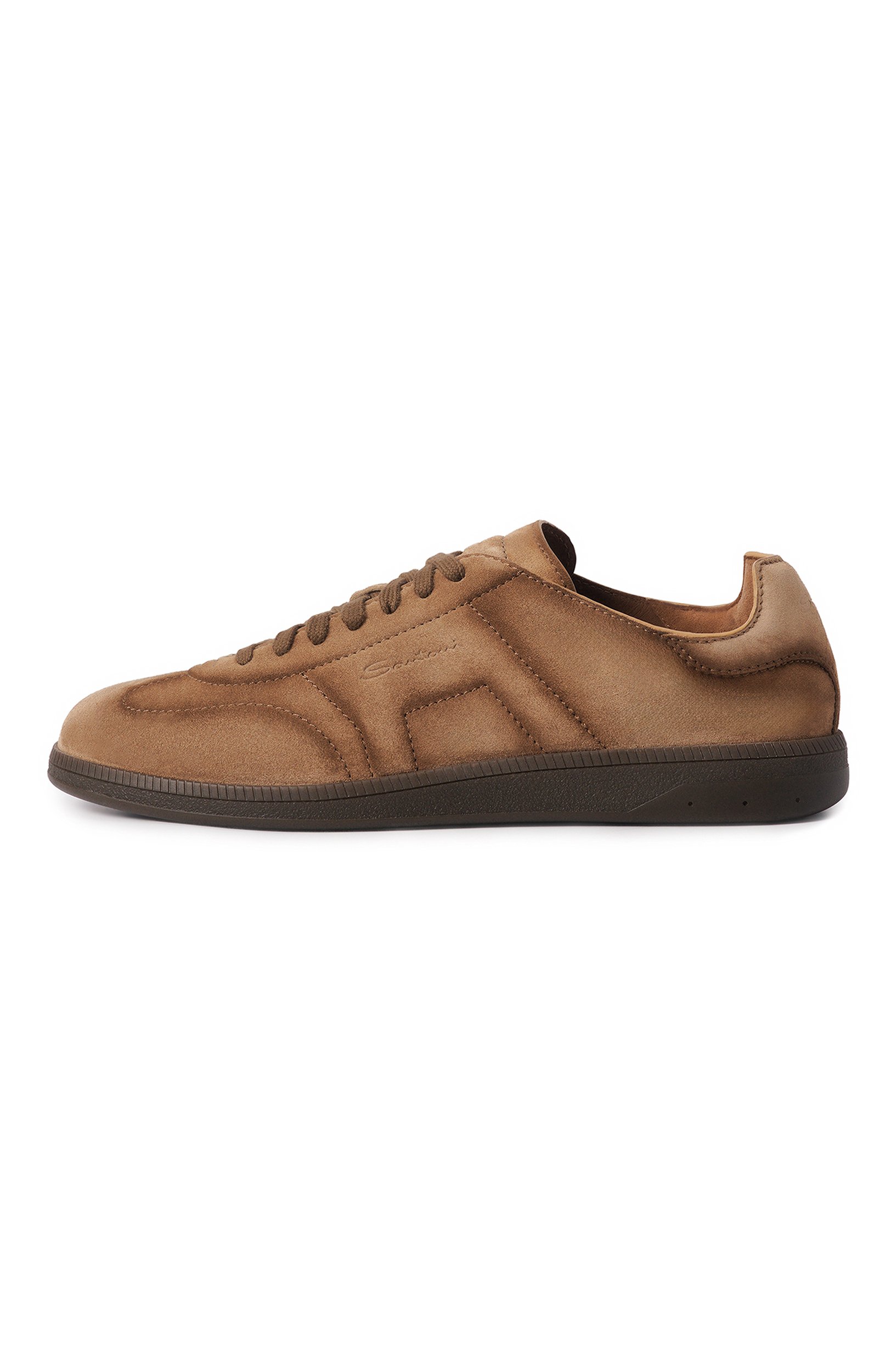 Замшевые кеды SANTONI коричневого цвета по цене 87950 руб., арт. MBPG22072DKTTSE2, фото 3 Замшевые кеды SANTONI, арт. MBPG22072DKTTSE2, фото 3
