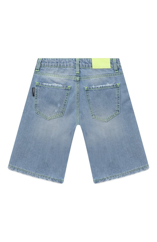 Джинсовые шорты MSGM kids Голубой, фото 2